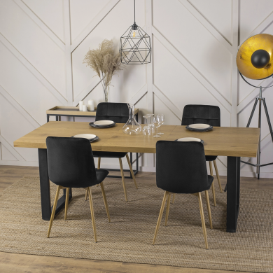 Розкладний обідній стіл Mebel Elit EDWIN Дуб золотий - 10 Розкладний обідній стіл Mebel Elit EDWIN Дуб золотий ME.EDWIN/DZ/S фото - 10