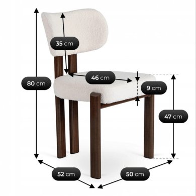 Обідній стілець Mebel Elit GRENADA Boucle Кремовий ME.GRENADA/KR/O/TB/K фото - 6