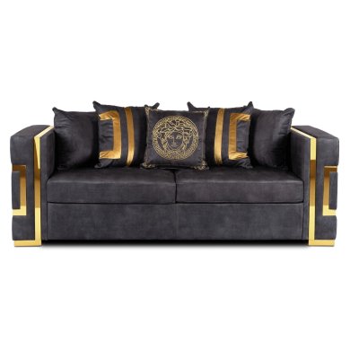 Диван Mebel Elit PALLAZO 3S Welur Черный ME.PALLAZO3S/CZ/ZL/V/SOF фото - 2