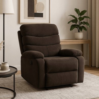 Крісло м'яке розкладне з реклайнером Mebel Elit KOBE Welur Коричневий ME.KOBE/CZ/V/FW фото - 12