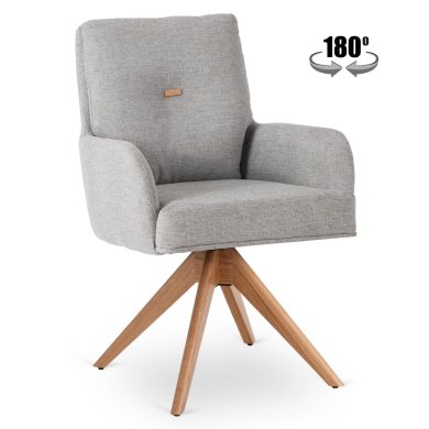 Обеденный стул поворотный Mebel Elit BIANCO Серый ME.BIANCO/P/T/K