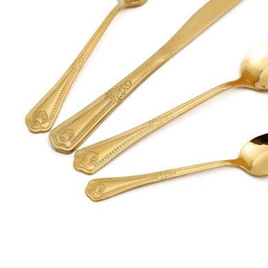 Набір столових приладів Homla MERCER 24 шт. | Золото 210156 фото - 6