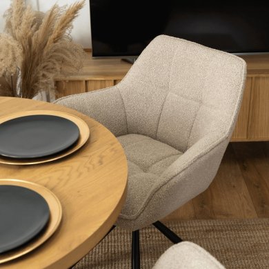 Обідній стілець поворотний Mebel Elit PEONY Бежевий ME.PEONY/BZ/T/K фото - 10