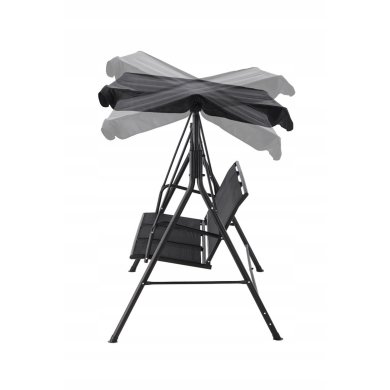 Садовые качели Garden Line 170x110x153 см Черный - 5 Садовые качели Garden Line 170x110x153 см Черный KRE3118 фото - 5