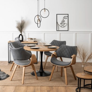 Обідній стілець Mebel Elit LUISE Welur Сірий ME.LUISE/P/DZ/V/DG/K фото - 5