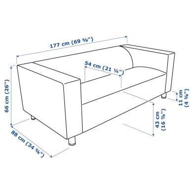 Диван нераскладной KLIPPAN - 10 IKEA Диван нераскладной KLIPPAN (ИКЕА КЛИППАН) 40399314 фото - 10