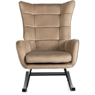 Кресло-качалка мягкое Mebel Elit JACKSON Welur Бежевый - 2 Кресло-качалка мягкое Mebel Elit JACKSON Welur Бежевый ME.JACKSON/BZ/V/FW фото - 2