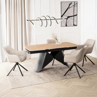 Раскладной обеденный стол Mebel Elit VERONA Marmur Дуб золотой ME.VERONA/D/CZ/CER/S160-220 фото - 6