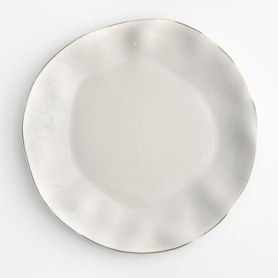 Тарілка Duka Riviera 26 см | Білий/Золотий 1219688 фото - 2