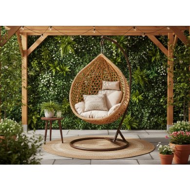 Підвісне крісло-кокон Garden Line L Коричневий FAT0186 фото - 2