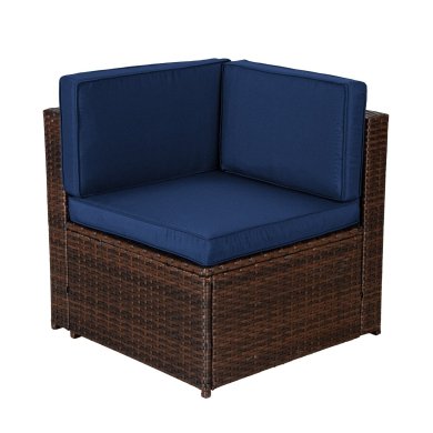 Комплект садових меблів Favora EVELYNE Коричневий WS404_blue фото - 3