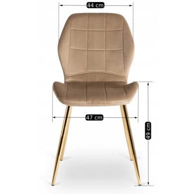 Обідній стілець Mebel Elit IRYS Welur 2 Бежевий - 9 Обідній стілець Mebel Elit IRYS Welur 2 Бежевий ME.IRYS/BZ/ZL/V/K фото - 9