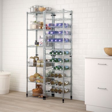 Стеллаж OMAR Серебристый - 2 IKEA Стеллаж OMAR Серебристый (ИКЕА ОМАР) 39419902 фото - 2