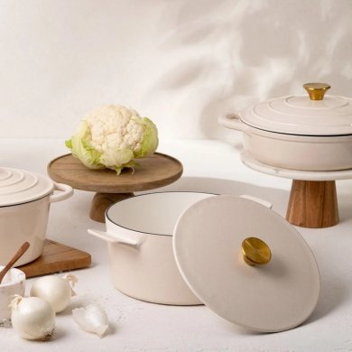 Каструля з кришкою Homla ANDREAS 5 л Бежевий 244320 фото - 6