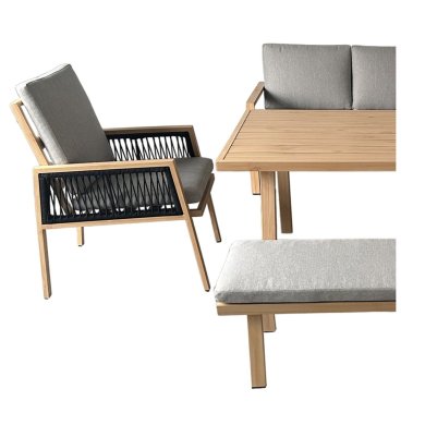 Комплект садовой мебели Garden Line OTTAWA Серый ALM8154 фото - 3