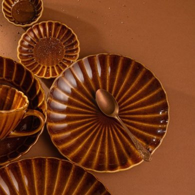 Десертна тарілка Homla MELIDA 21 см Бурштиновий - 5 Десертна тарілка Homla MELIDA 21 см Бурштиновий 241346 фото - 5