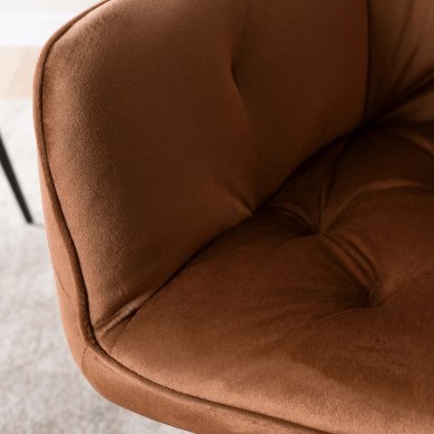 Обеденный стул Mebel Elit MODESTO Welur Рыжий ME.MODESTO/RD/CZ/V/K фото - 7