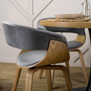 Обідній стілець Mebel Elit GARY Welur Сірий ME.GARY/P/DZ/V/DG/K фото - 7