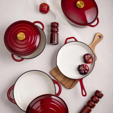 Каструля з кришкою Homla ANDREAS 4 л Бордовий 244313 фото - 6