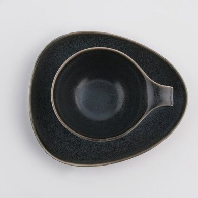 Чашка з блюдцем Duka Time 150 мл | Чорний 1218965 фото - 6