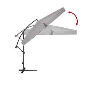 Садова парасоля з чохлом Garden Line BANANA 300 см Сірий GAO5316 фото - 3