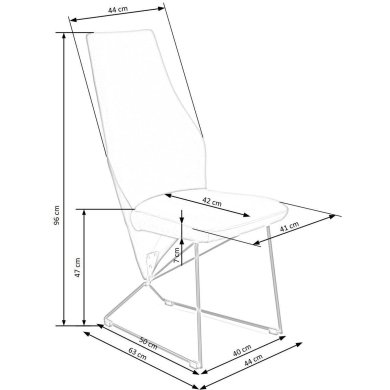 Обеденный стул Halmar K485 Welur Зеленый V-PL-K/485-KR-C.ZIELONY фото - 10