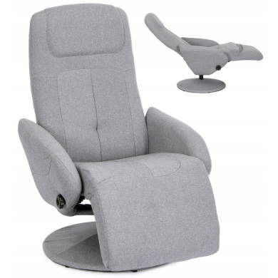 Кресло мягкое раскладное с реклайнером Mebel Elit TONY Серый ME.TONY2/P/T/FW фото - 6