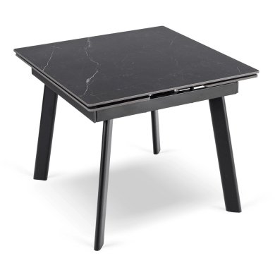 Розкладний обідній стіл Mebel Elit LARES Ceramic Marmur Чорний ME.LARES/CZ/CZ/CER/S90-150 фото - 2