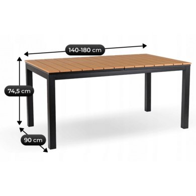 Раскладной садовый стол Mebel Elit ARGOS 140-180 см Дуб ME.ARGOS/140-180/D/CZ/OGR/S фото - 8