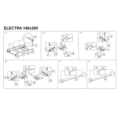 Ліжко Signal Electra | 140х200 / Сірий / Дуб ELECTRA140SZD фото - 4