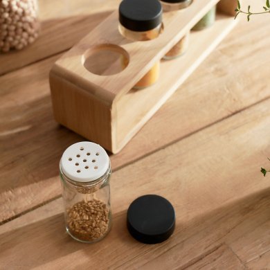 Набір для спецій Homla BAMBOU 26x8 см | Прозорий / Дерево - 7 Набір для спецій Homla BAMBOU 26x8 см | Прозорий / Дерево 206447 фото - 7