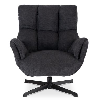 Крісло м'яке поворотне Mebel Elit REAL Чорний ME.REAL/CZ/CZ/T/FW фото - 2