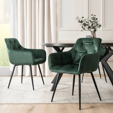 Обеденный стул Mebel Elit MODESTO Welur Зеленый ME.MODESTO/Z/CZ/V/K фото - 5