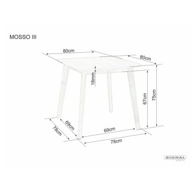 Обеденный стол Signal MOSSO III Дуб MOSSOIIID80 фото - 3