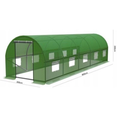 Парник теплица Garden Line 8x3x2 м Зеленый - 15 Парник теплица Garden Line 8x3x2 м Зеленый TUN5620 фото - 15