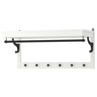 IKEA Полка для головных уборов с вешалкой HEMNES (ИКЕА ХЕМНЭС) 60243798