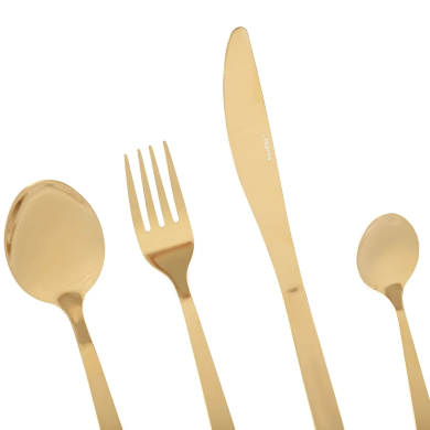 Набор столовых приборов Homla FABRO 24 шт Золотой - 2 Набор столовых приборов Homla FABRO 24 шт Золотой 228055 фото - 2