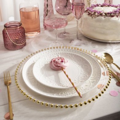 Обеденная тарелка Homla GOLDEN BALLS 33 см Прозрачный 200969 фото - 5