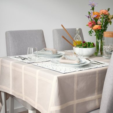 IKEA Скатерть NISSOGA 145x240 см Серый (ИКЕА НИССОГА) 00555047 фото - 3