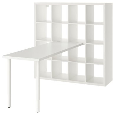IKEA Стеллаж с столом KALLAX/LAGKAPTEN Белый (ИКЕА КАЛЛАКС/ЛАГКАПТЕН) 09481679