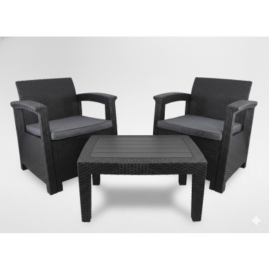 Комплект садовой мебели Garden Line BERNY Черный ZUM0852 фото - 3