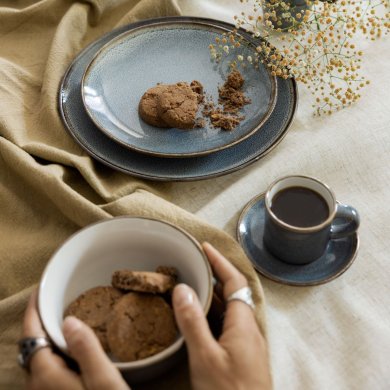 Чашка з блюдцем Homla LARISA 80 мл | Сірий - 5 Чашка з блюдцем Homla LARISA 80 мл | Сірий 210634 фото - 5