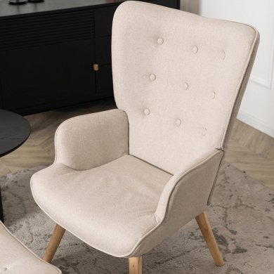 Крісло м'яке з підставкою Mebel Elit LOZANO 2 Бежевий - 10 Крісло м'яке з підставкою Mebel Elit LOZANO 2 Бежевий ME.LOZANO2/BZ/DK/T/FW фото - 10