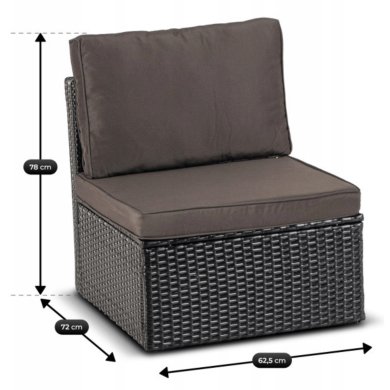 Комплект садових меблів Mebel Elit CALIENTE Чорний ME.CALIENTE/CZ/RT/OGR/ZES фото - 13