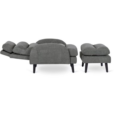 Крісло м'яке розкладне з пуфом Mebel Elit HENRY Сірий - 7 Крісло м'яке розкладне з пуфом Mebel Elit HENRY Сірий ME.HENRY/P/T/FW фото - 7