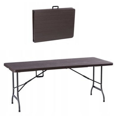 Складной туристический стол Garden Line 180 см Коричневый ZUM0988