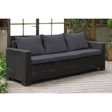 Садовий диван Keter MOOREA 3 Графіт - 4 Садовий диван Keter MOOREA 3 Графіт 252960 фото - 4