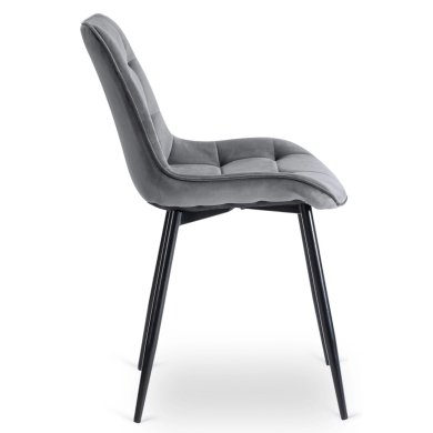 Обеденный стул Mebel Elit CHRIS Welur Серый ME.CHRIS/P/CZ/V/K фото - 3