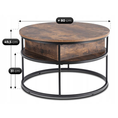 Журнальний стіл Mebel Elit ASTUR Дуб рустик ME.ASTUR/RU/CZ/L фото - 7