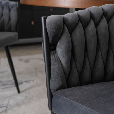 Обеденный стул Mebel Elit ELENA Welur Серый ME.ELENA/P/V/K фото - 9